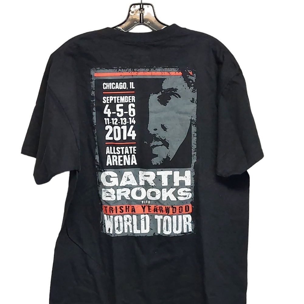 Garth Brooks Trisha Yearwood Concert Black T Shirt Adult Large Short Sleeve
